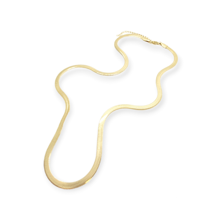 necklace steel gold snake